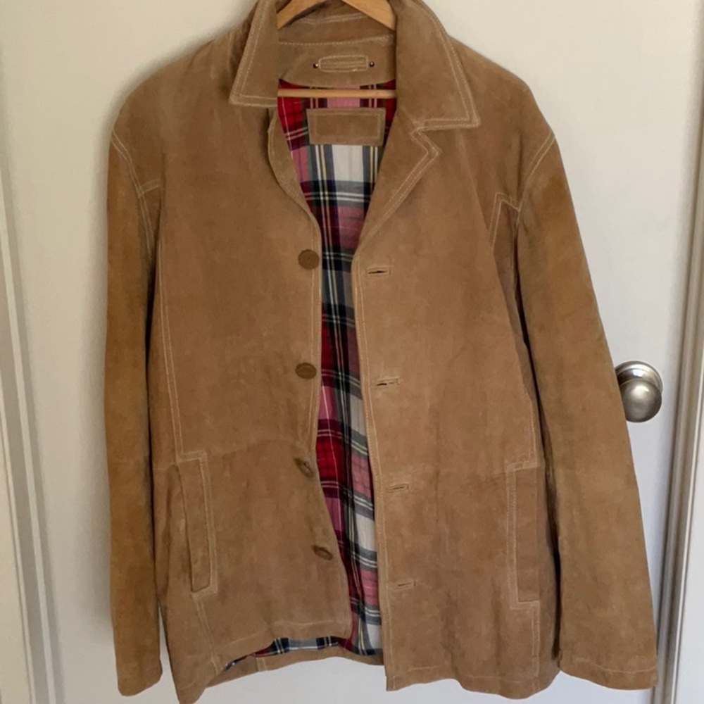 Vintage suede jacket with flannel liner. Unused. Deadstock